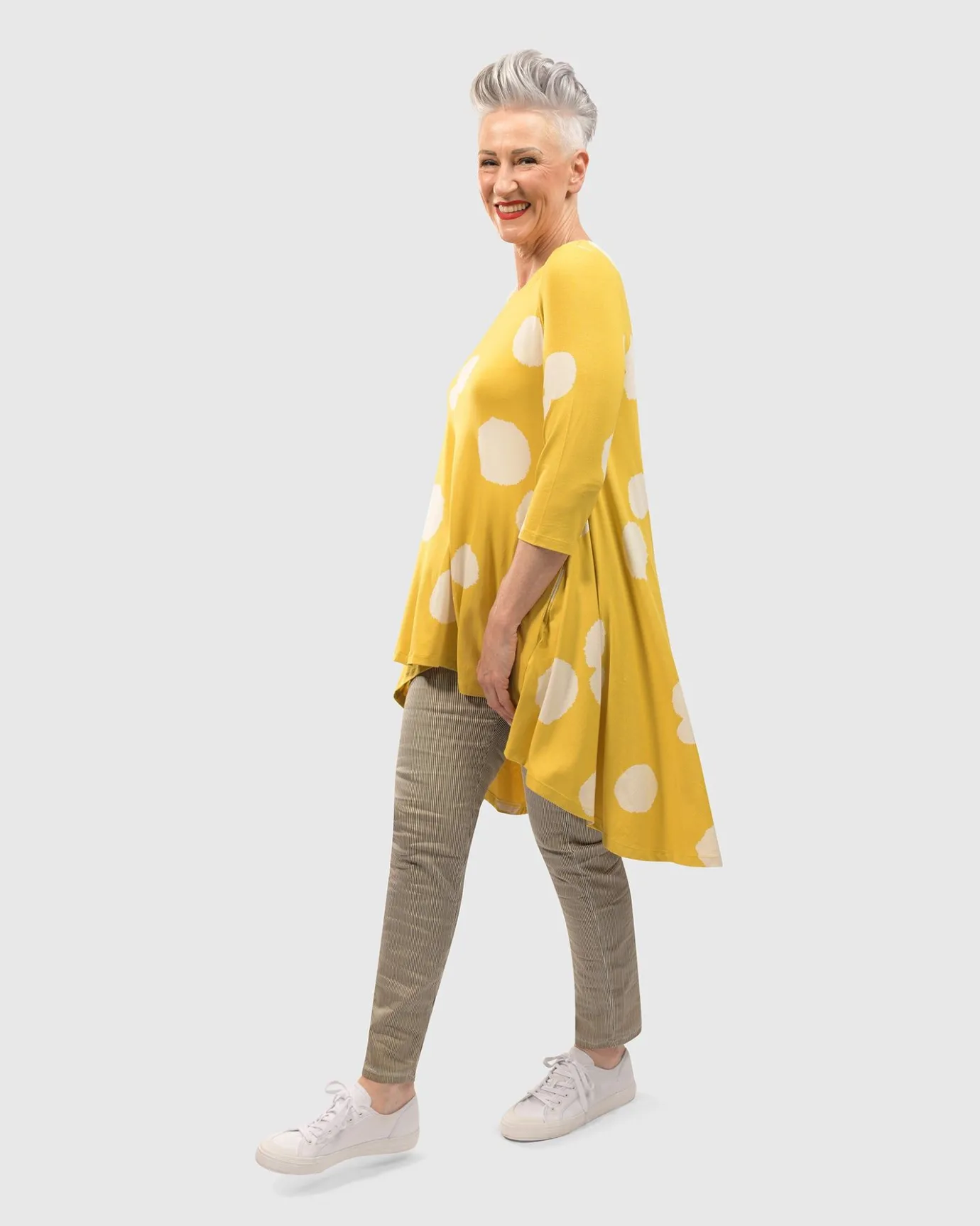 Women Alembika Tops & Tunics<Perfect Swing Tunic Top, Canary Spots