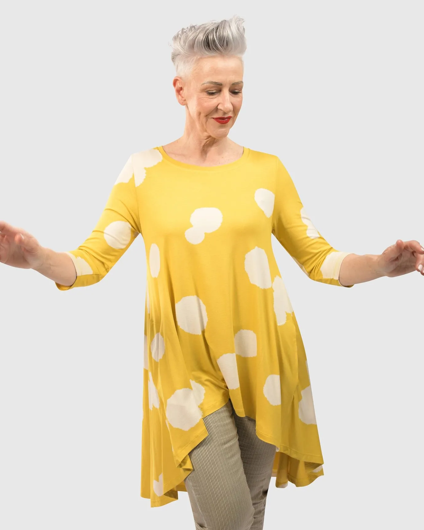 Women Alembika Plus<Perfect Swing Tunic Top, Canary Spots