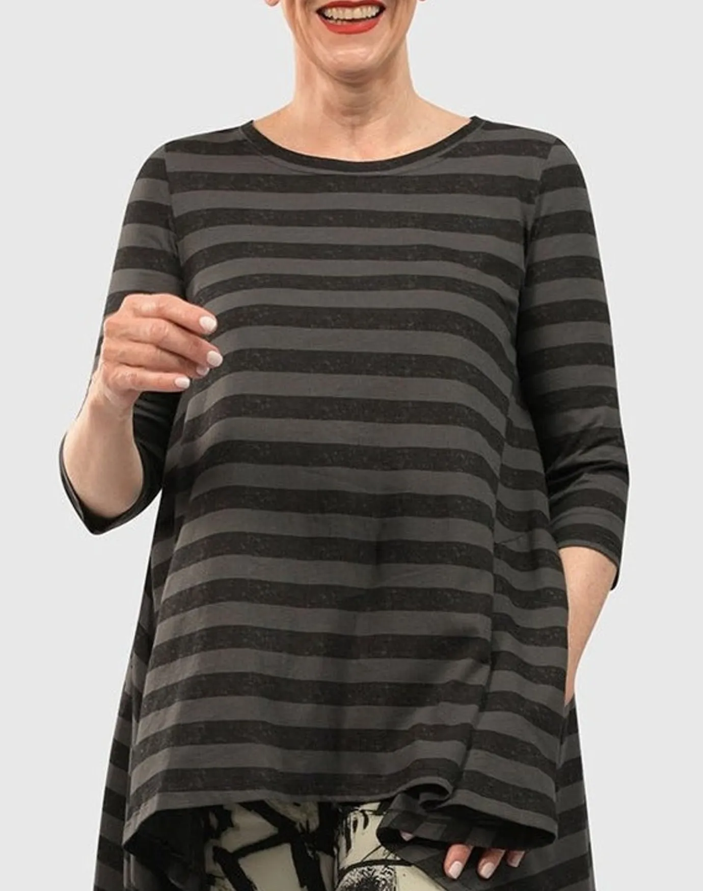 Women Alembika Plus<Perfect Swing Tunic Top, Stripes