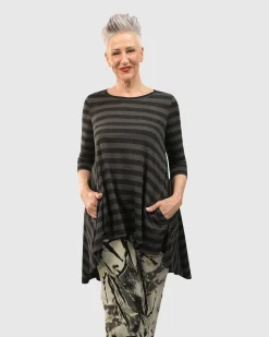 Women Alembika Plus<Perfect Swing Tunic Top, Stripes