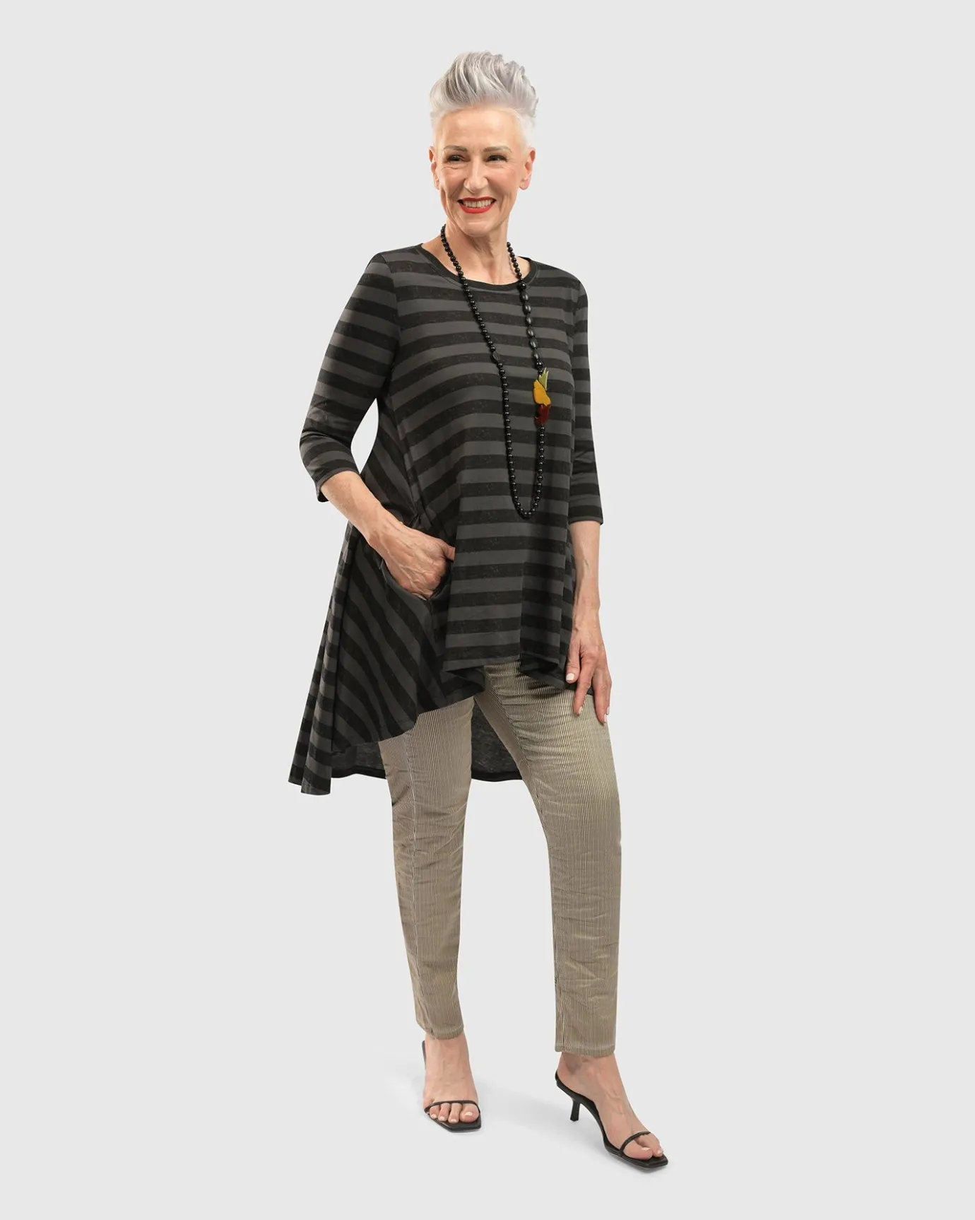 Women Alembika Plus<Perfect Swing Tunic Top, Stripes