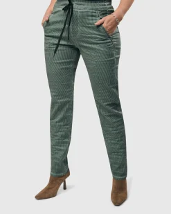 Women Alembika Plus<Pinstripe Iconic Stretch Jeans, Teal