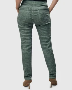 Women Alembika Plus<Pinstripe Iconic Stretch Jeans, Teal