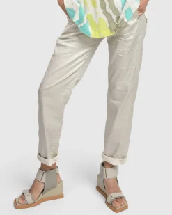 Women Alembika Pants & Skirts<Pinstripe Iconic Stretch Jeans, Pearl/White