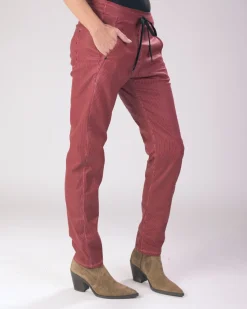 Women Alembika Plus<Pinstripe Iconic Stretch Jeans, Wine