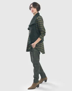 Women Alembika Plus<Pinstripe Iconic Stretch Jeans, Green