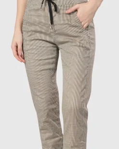 Women Alembika Plus<Pinstripe Iconic Stretch Jeans, Khaki
