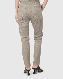 Women Alembika Plus<Pinstripe Iconic Stretch Jeans, Khaki