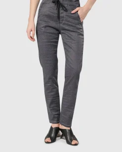 Women Alembika Plus<Pinstripe Iconic Stretch Jeans, Navy Wash