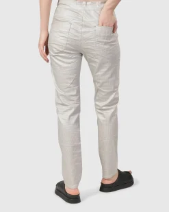 Women Alembika Plus<Pinstripe Iconic Stretch Jeans, Pearl/White
