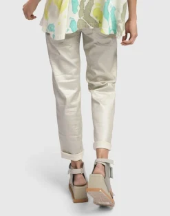 Women Alembika Plus<Pinstripe Iconic Stretch Jeans, Pearl/White