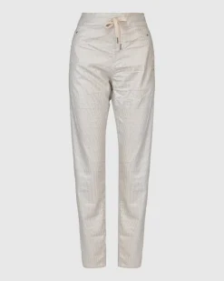 Women Alembika Plus<Pinstripe Iconic Stretch Jeans, Pearl/White