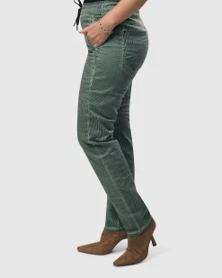 Women Alembika Pants & Skirts<Pinstripe Iconic Stretch Jeans, Teal