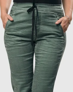 Women Alembika Pants & Skirts<Pinstripe Iconic Stretch Jeans, Teal