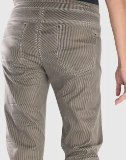 Women Alembika Pants & Skirts<Pinstripe Iconic Stretch Jeans, Coffee