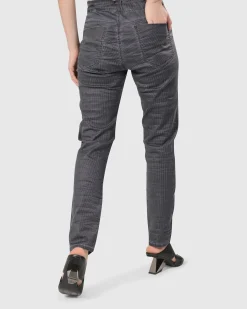 Women Alembika Pants & Skirts<Pinstripe Iconic Stretch Jeans, Navy Wash