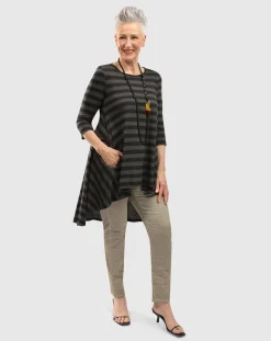 Women Alembika Pants & Skirts<Pinstripe Iconic Stretch Jeans, Ivory