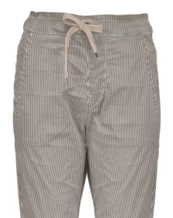 Women Alembika Pants & Skirts<Pinstripe Iconic Stretch Jeans, Ivory