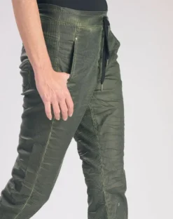 Women Alembika Pants & Skirts<Pinstripe Iconic Stretch Jeans, Green