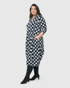 Women Alembika Plus<Piper Cocoon Dress, Circles