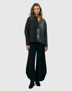 Women Alembika Plus<Pucker Dot Punto Pants, Black