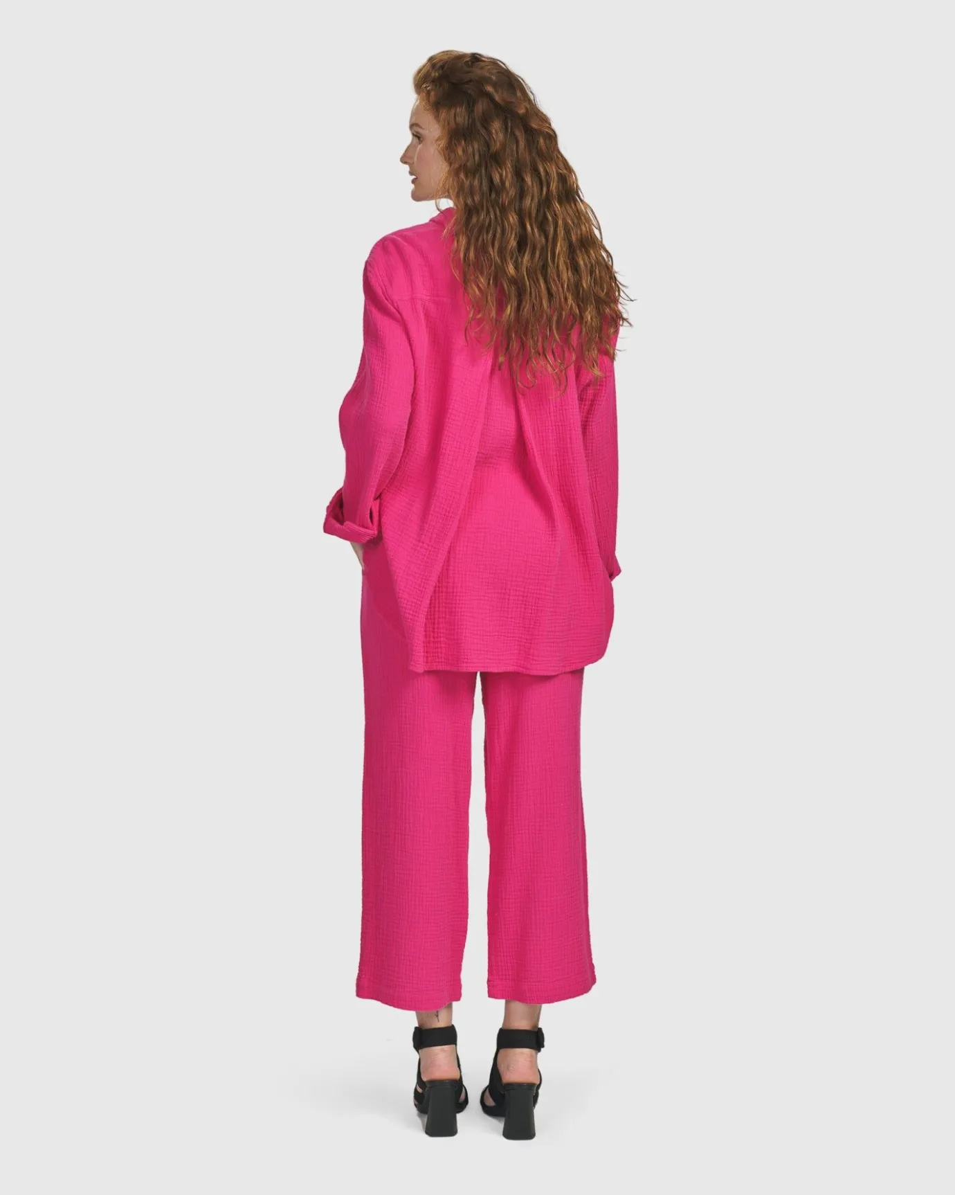 Women Alembika Tops & Tunics<Recreation Button Down Top, Fuchsia