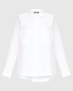 Women Alembika Plus<Recreation Button Down Top, White