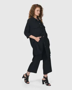 Women Alembika Plus<Recreation Shirt Dress, Black