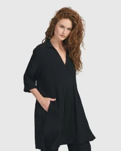 Women Alembika Plus<Recreation Tunic Top, Black