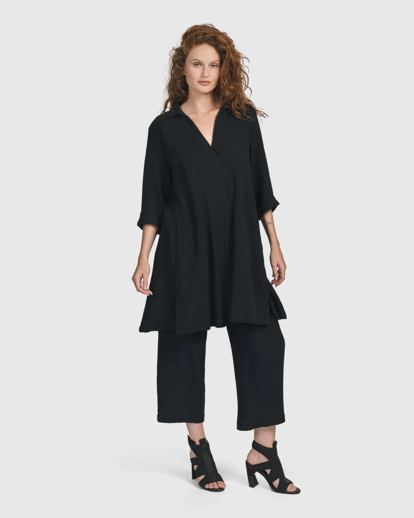 Women Alembika Plus<Recreation Tunic Top, Black