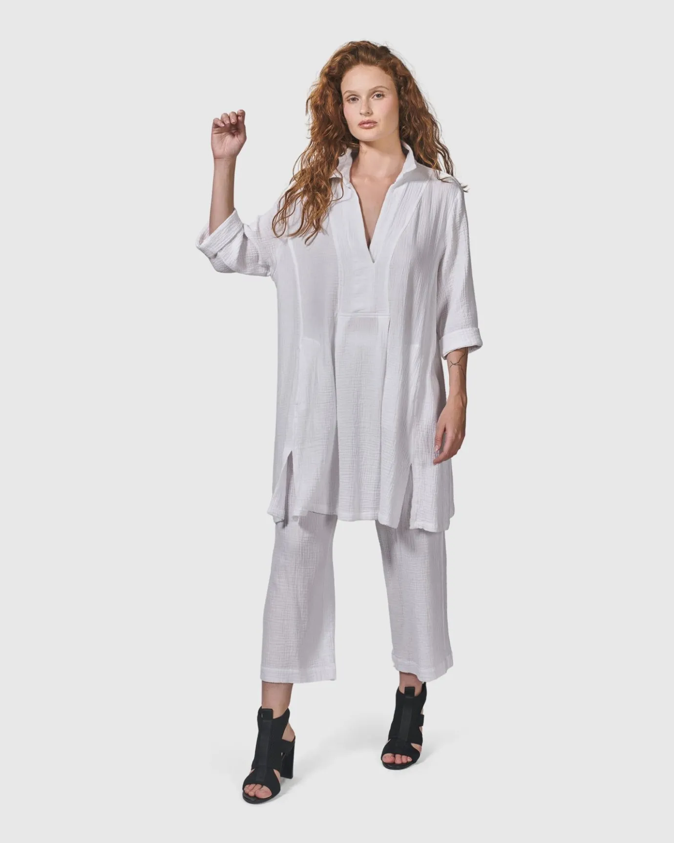 Women Alembika Plus<Recreation Tunic Top, White
