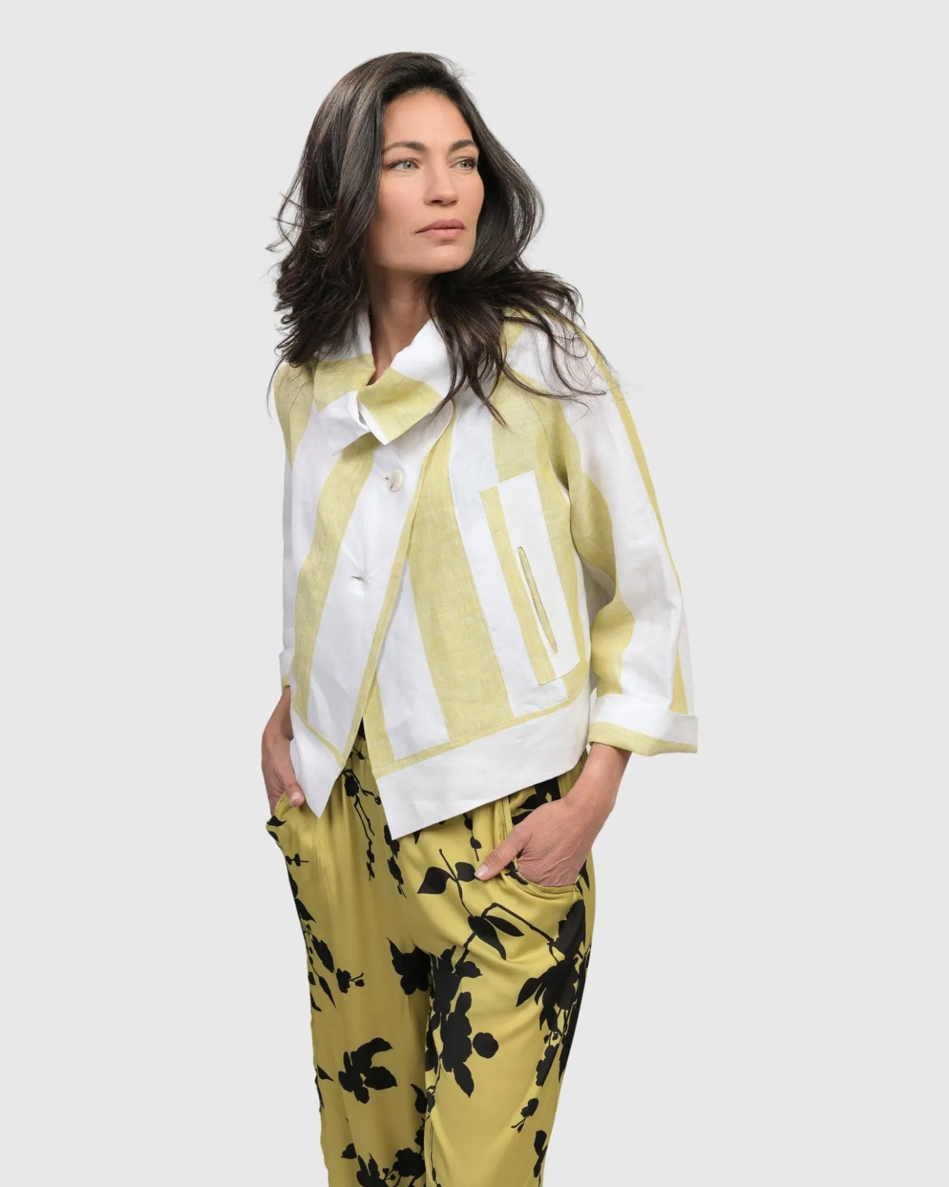 Women Alembika Jackets<Riposo A-Line Jacket, Citron