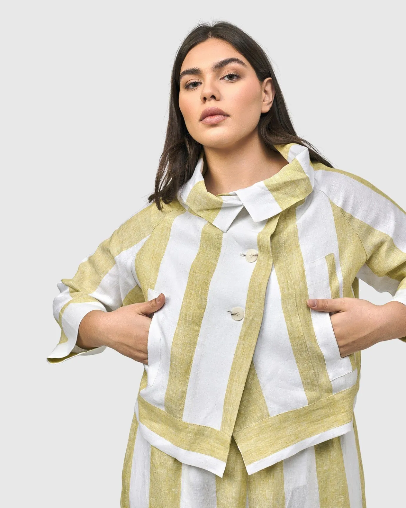 Women Alembika Jackets<Riposo A-Line Jacket, Citron