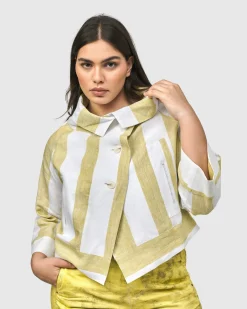 Women Alembika Plus<Riposo A-Line Jacket, Citron