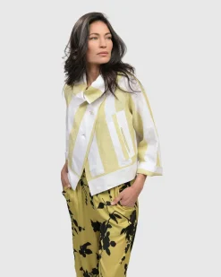 Women Alembika Plus<Riposo A-Line Jacket, Citron