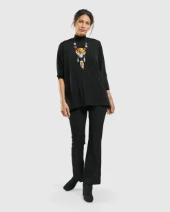 Women Alembika Plus<Rookie Mockneck Top, Black