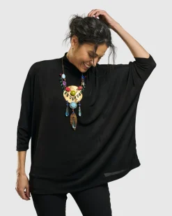 Women Alembika Tops & Tunics<Rookie Mockneck Top, Black