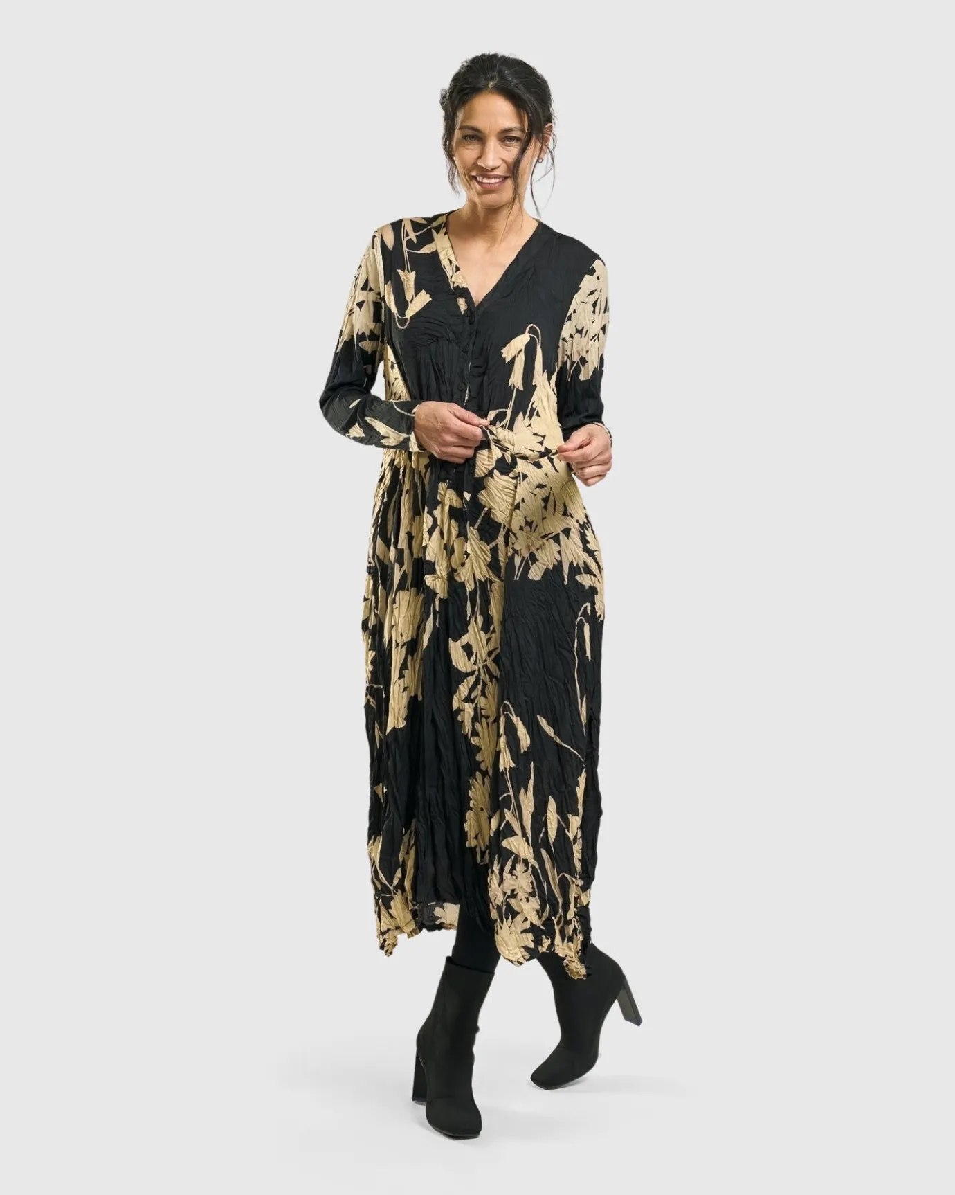 Women Alembika Dresses<Rosemary Crinkle Tie Dress, Floral