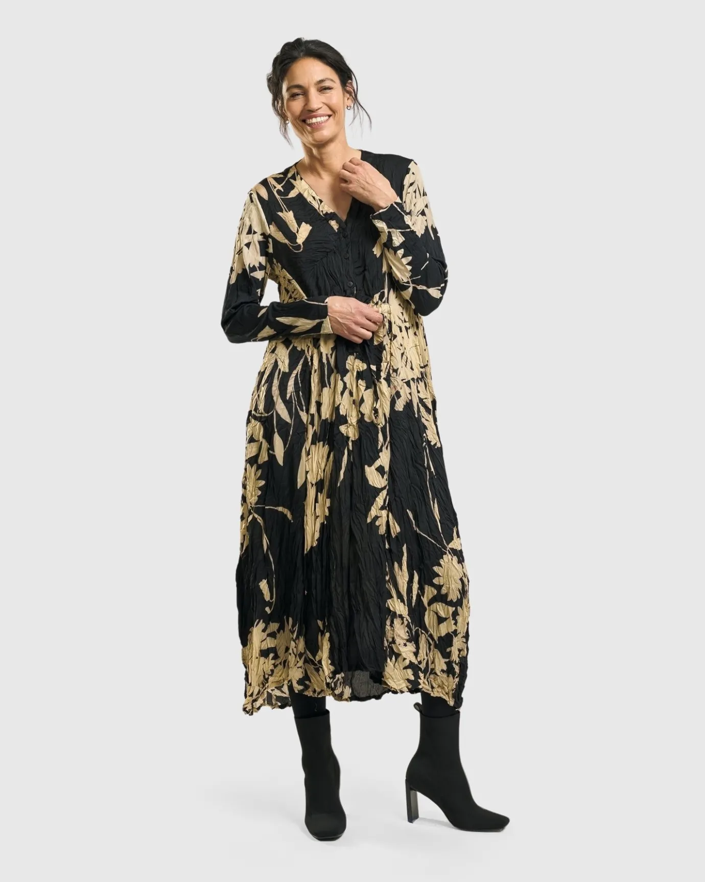 Women Alembika Dresses<Rosemary Crinkle Tie Dress, Floral