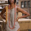 Women Alembika Accessories<Round Beads Necklace - Duo (Orange)