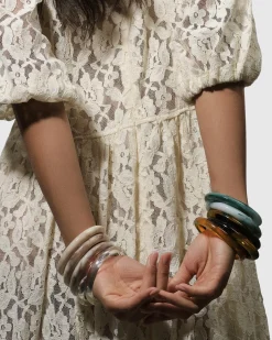 Women Alembika Accessories<Rounded Bangle Bracelet, Jade