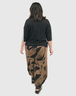 Women Alembika Plus<Ru Crinkle Dolman Top, Sepia