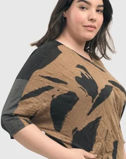 Women Alembika Tops & Tunics<Ru Crinkle Dolman Top, Sepia