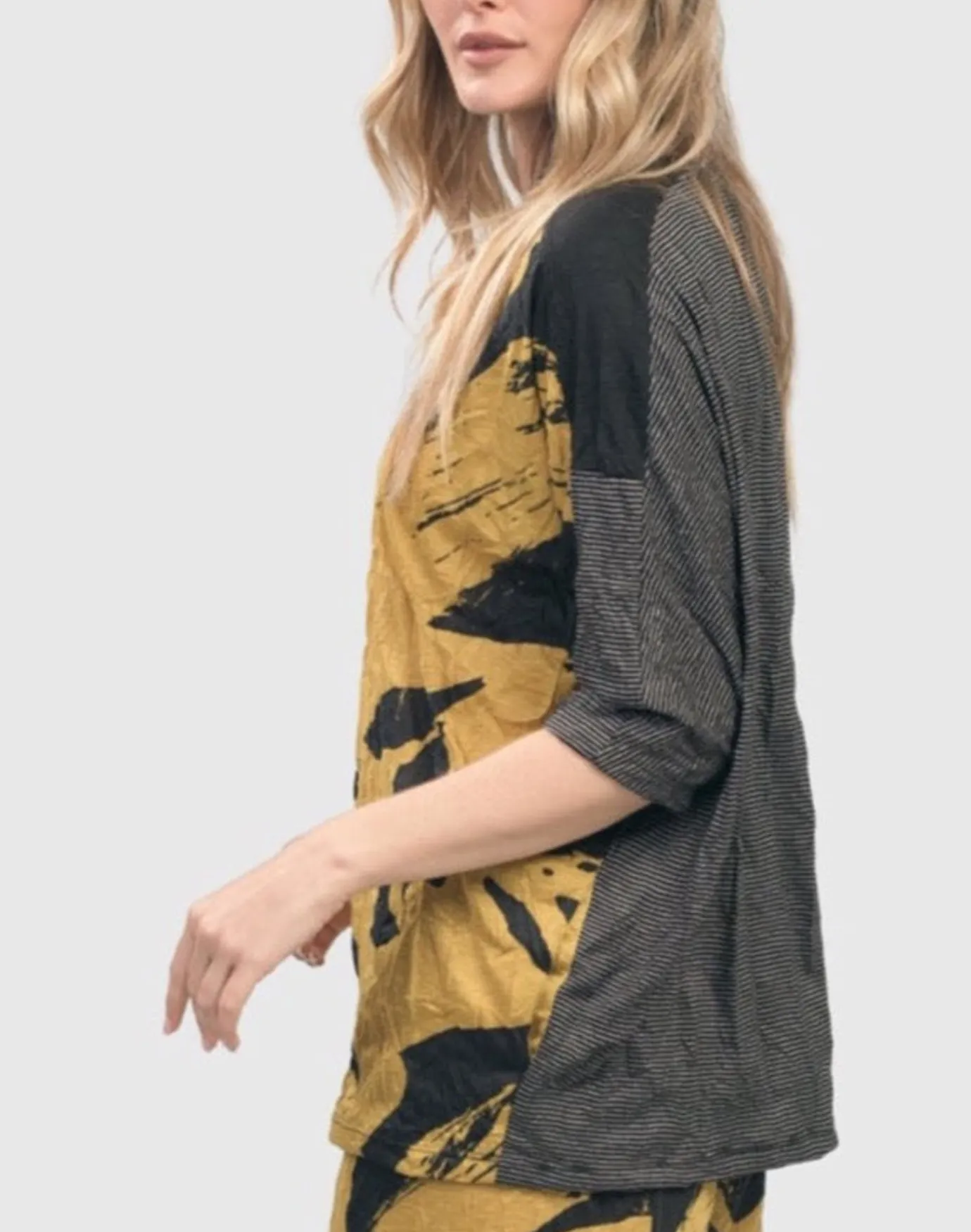 Women Alembika Plus<Ru Crinkle Dolman Top, Yellow