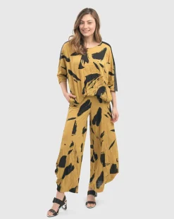 Women Alembika Plus<Ru Crinkle Dolman Top, Yellow
