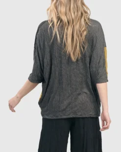 Women Alembika Plus<Ru Crinkle Dolman Top, Yellow