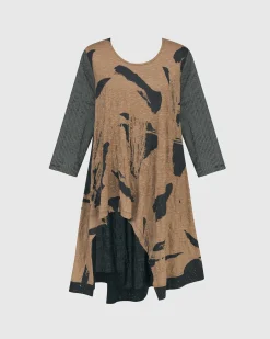 Women Alembika Tops & Tunics<Ru Hi-Lo Crinkle Tunic Top, Sepia