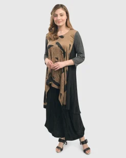 Women Alembika Plus<Ru Hi-Lo Crinkle Tunic Top, Sepia