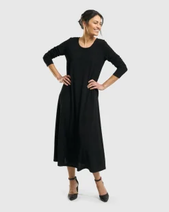 Women Alembika Plus<Sabrina A-Line Dress, Black