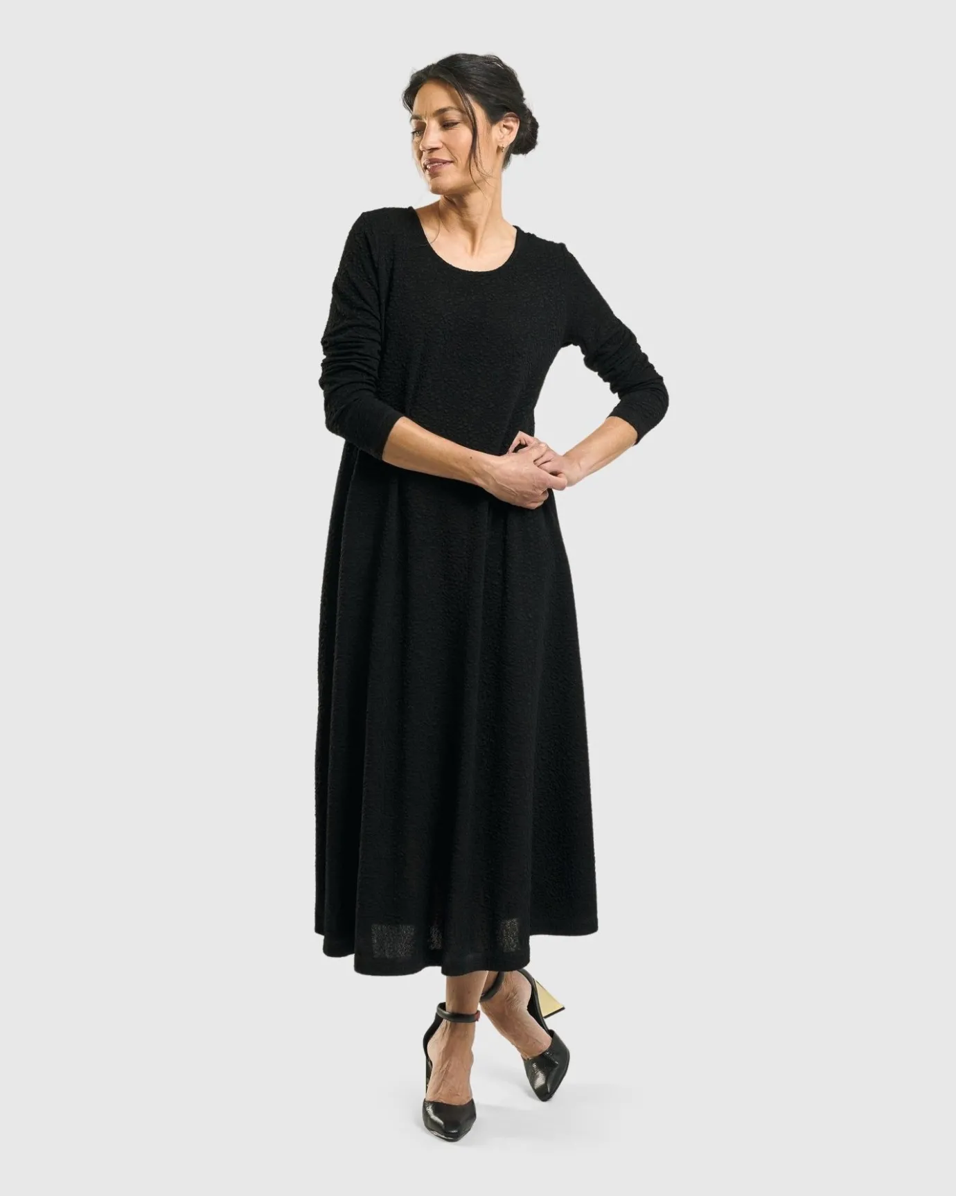 Women Alembika Dresses<Sabrina A-Line Dress, Black
